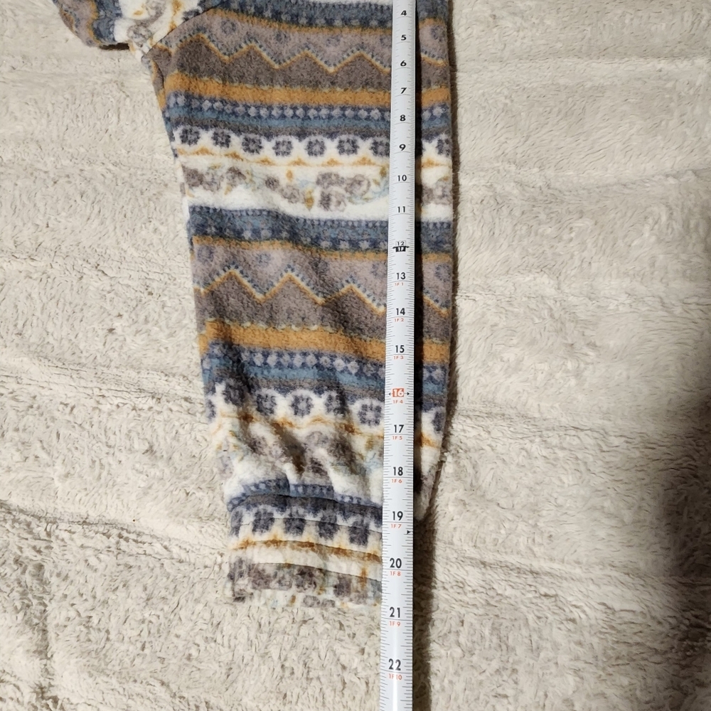 Vtg Haband Fleece Jacket Womens Sz Large Aztec Full Zip Southwest Pockets Warm - Picture 10 of 10
